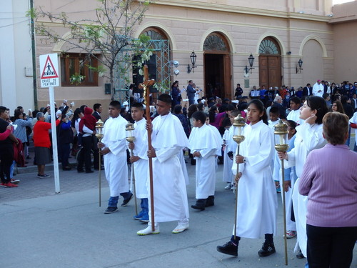 Religious Procession Honoring Mary and the Miracle of Jesus, in Cafayate.